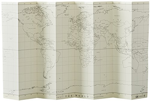 Amazon | マルモ印刷 ジオグラフィア 世界地図 自立式 ブランク
